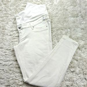 H&M Mama Skinny White Denim Sz US 10 / EUR 42 / UK 14